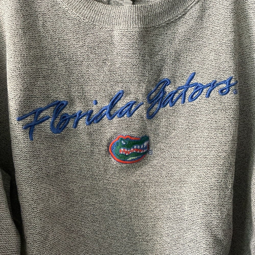 🐊 vintage University of Florida Gators gray Crew Neck Sweater size large - Picture 2 of 5